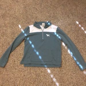 Pink quarter zip sweatshirt